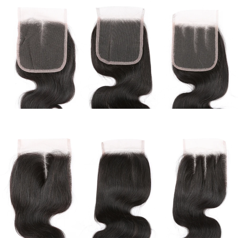 Body Wave Lace Closure Pre Plucked With Baby Hair 100% Remy Brazilian Human Hair 4X4 Transparent Lace Closure Natural Hairline human hair lace closure