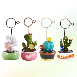 Pinces à notes de Simulation, bonsaï, Clips Photo créatifs, décor de bureau (fond blanc + fond + vert), 4 pièces 