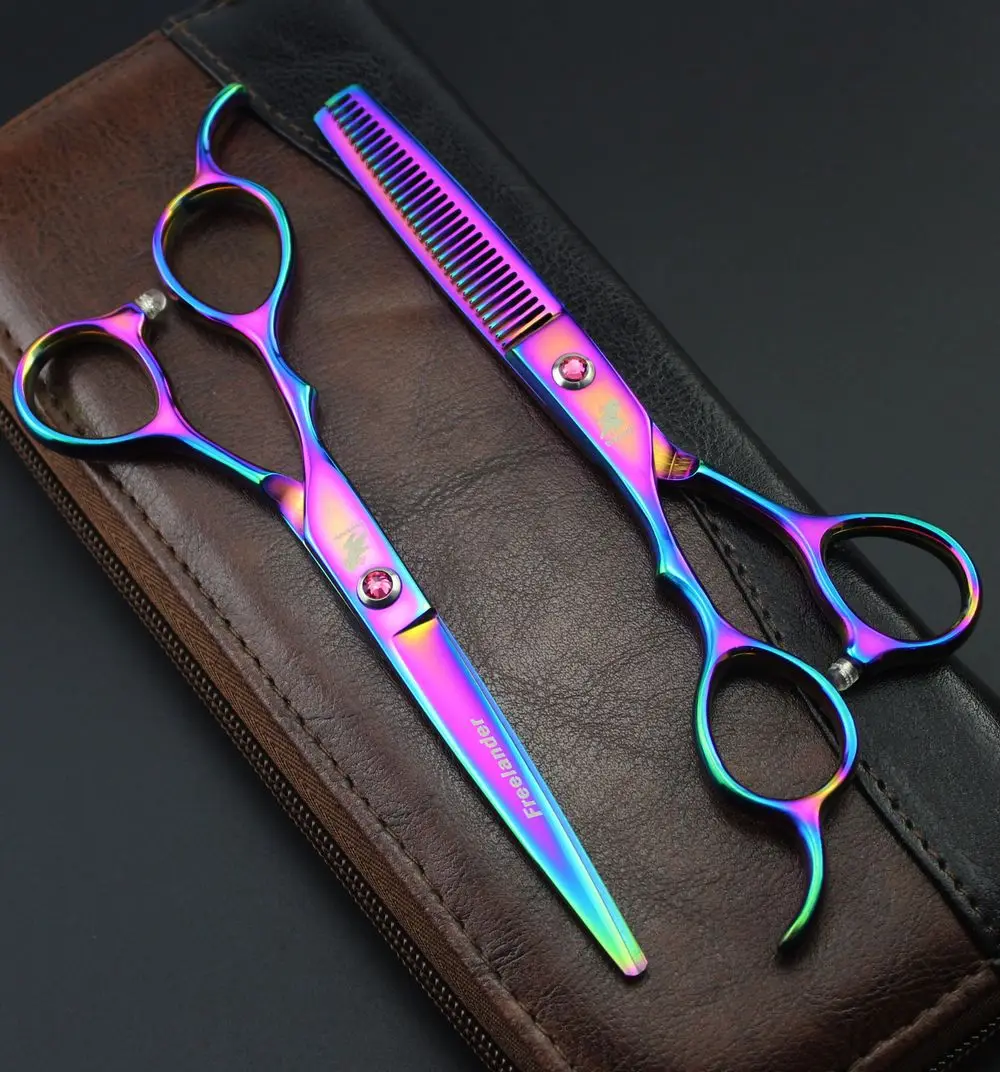 

6 Inch Salon Hair Cutting Scissors Hairdressing Professional Hair Scissors Left Hand Thinning Shear Barber Scissors Three Colors