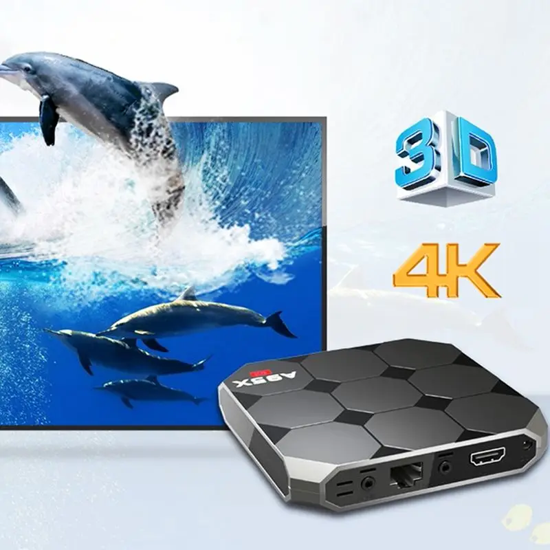 A95X R2 ТВ коробка Amlogic S905W 2 4 ГГц 4K WiFi Android 7 1 домашний медиа плеер с вилкой