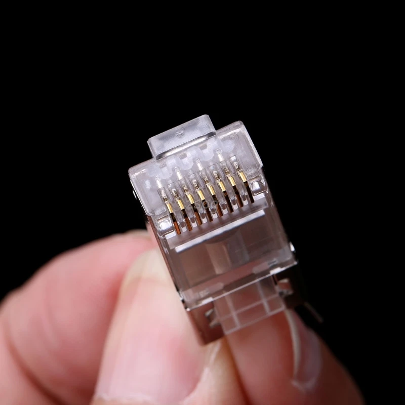 5 шт. RJ45 8P8C CAT7 сетевой кабель Модульные вилки экранированная версия AWG23 0,57 мм JUN04 дропшиппинг