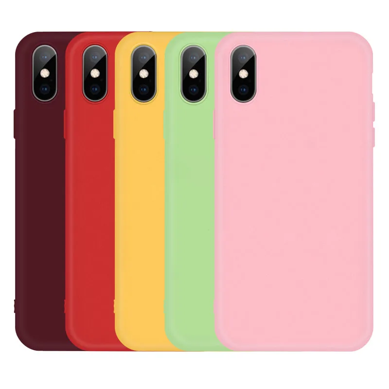 ТПУ карамельного цвета телефон чехол для iPhone 7 8 6 6S Plus X XS Max XR 5 5S SE Мягкий