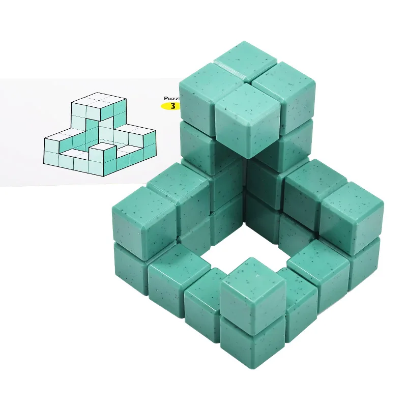 Xiaoguaidan 3D архитектурная модель интеллектуальное решение проблем Миссия игрушки SUO-MA кубический блок семь блок стерео Танграм подарок