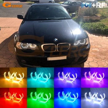 

RF remote Bluetooth APP DTM Style Multi-Color RGB LED Angel Eyes For BMW E46 Convertible Coupe 2001 2002 2003 Xenon Headlight