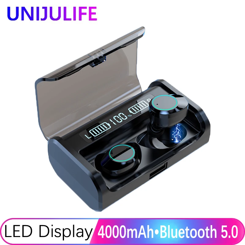 

Wireless Earphones Bluetooth 5.0 Headphone in-Ear WaterProof Stereo Earbuds With Portable Charging Case Mic For Android And ios