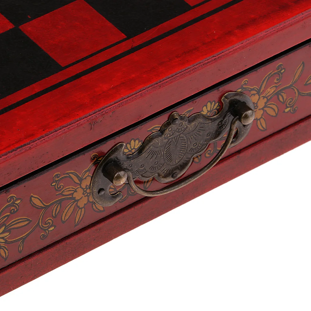 

Chinese Dynasty Style Chess Set - 32 Pieces With Large Board & Drawer