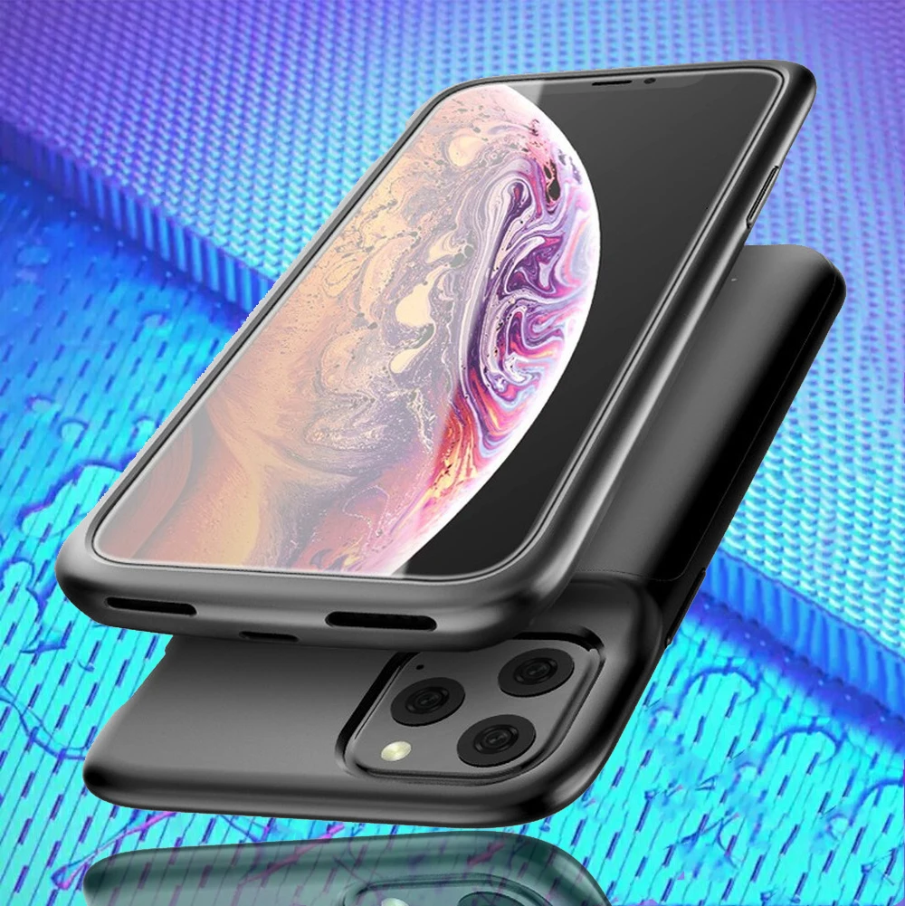 Чехол для аккумулятора для iphone 11 Pro Max внешний аккумулятор зарядное устройство чехол для iphone 11 4800/5000 мАч Зарядное устройство Чехол