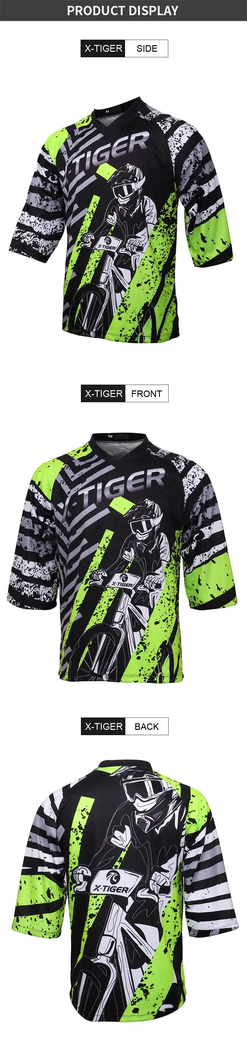X-Tiger анти-пилинг MTB нижние трикотажные изделия футболка для горного велосипеда лето осень дышащий мотокросса Джерси велосипед DH рубашка