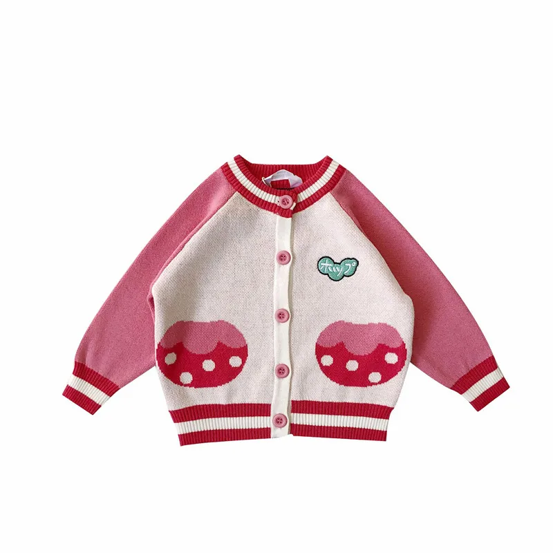 Tonytaobaby/осенне-зимняя одежда новая детская одежда для девочек милый вязаный кардиган для девочек, свитер, пальто свитер для маленьких девочек