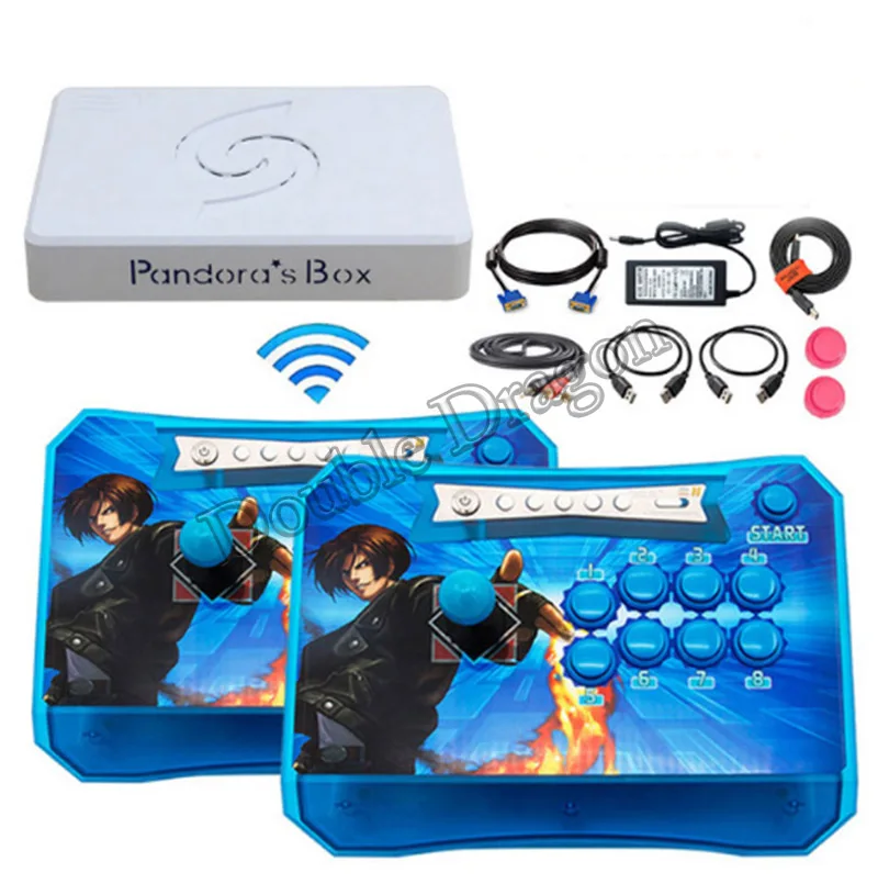Игровой контроллер комплект Pandora Box 6 1300 беспроводной джойстик для аркадных игр 1300 в 1 HDMI VGA USB для ТВ PS3 PC Поддержка FNA MAME PS1 3d игры