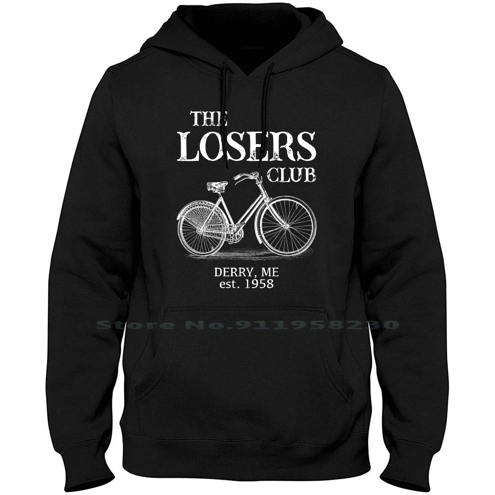 de Los Losers Me da igual. Sudadera con capucha para hombre y mujer, suéter de algodón con salpicaduras, Platter, Horror Scary áspero Loser 1958 Lose King Club Bike St 1958|Sudaderas