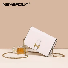 NEVEROUT женская кожаная сумка Летняя мини-сумка-мессенджер модные сумки с клапаном маленькая цепочка сумка через плечо черный/белый/коричневый
