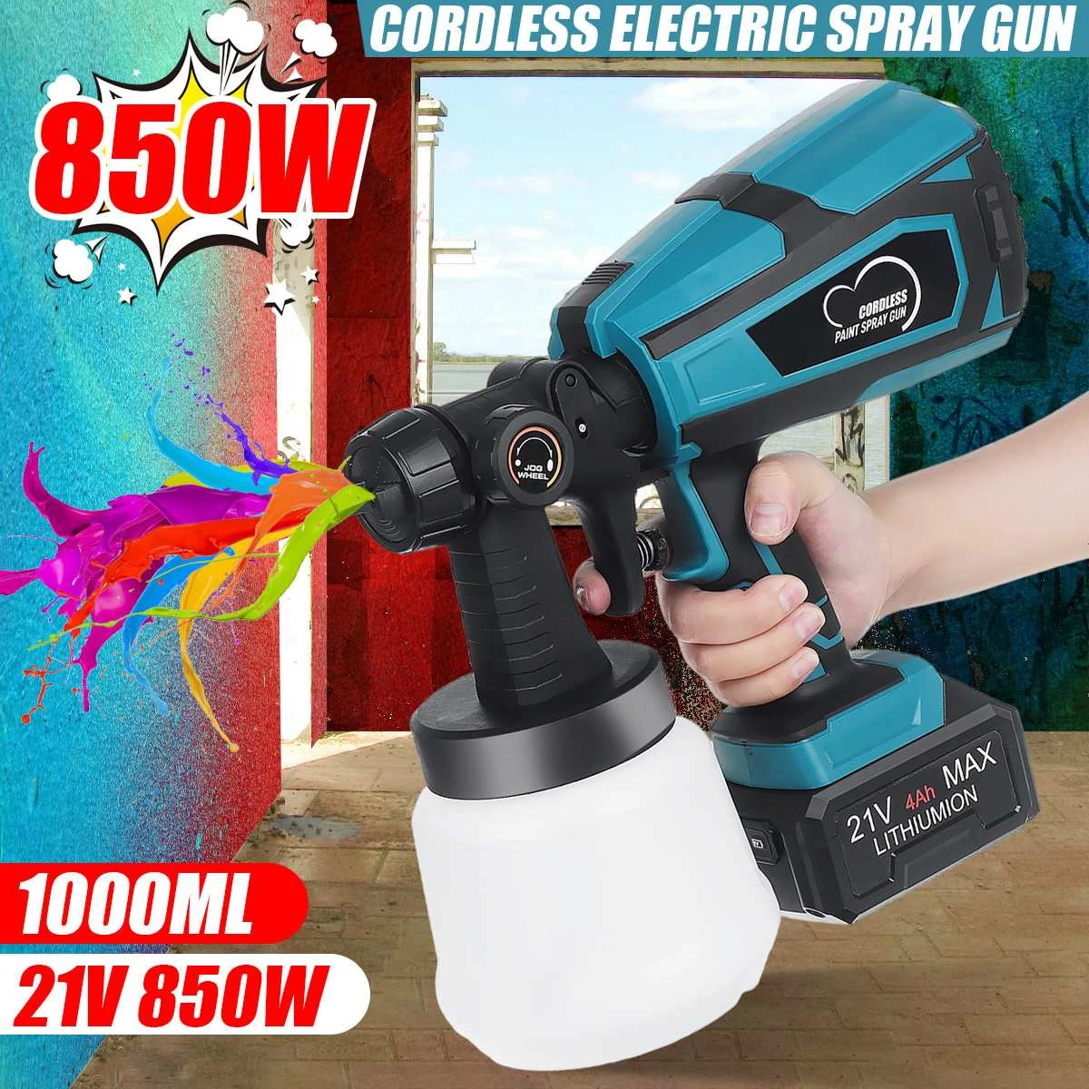 Electric Paint Sprayer High Power Spray Gun High Power Home Nozzle 1.8mm US Electric Paint Sprayer High Power Spray Gun High Power Home Nozzle 1.8mm US