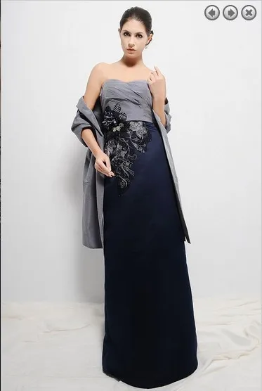 

vestido de festa sweetheart flowers 2016 new fashion sexy long Mother of the Bride Dresses with tippet elegant free shipping