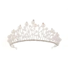 Europe And America Baroque Bride Marriage Accessories Large Size Pearl Crown Comb Wedding Dress Accessories Manufacturers Direct