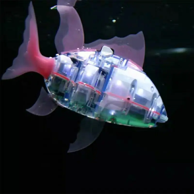 Hi-tech Bionic пульт дистанционного управления Механическая рыба долгое время плавание светится в темноте мульти-шарнир подвижная игрушка для украшения аквариума