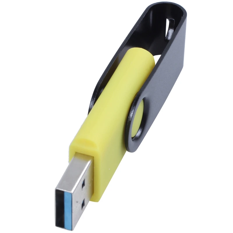 Супер флеш-накопитель USB 3,0 впечатляющая Скорость [поворотный дизайн]-16 Гб черно-желтый