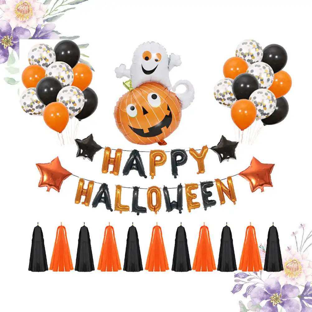 1 Set Decor Balloon Spooky Halloween Props Halloween Party Balloon For Club Office School Bar Home Party Diy Decorations Aliexpress