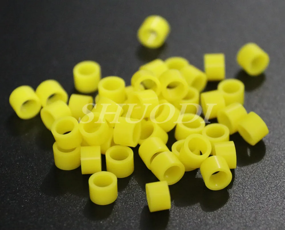 50 pcs Yellow 50 шт многоцветные автоклавные универсальные стоматологические универсальные силиконовые инструменты кольца с кодовым цветом(диаметр 5 мм - Цвет: 50 pcs Yellow