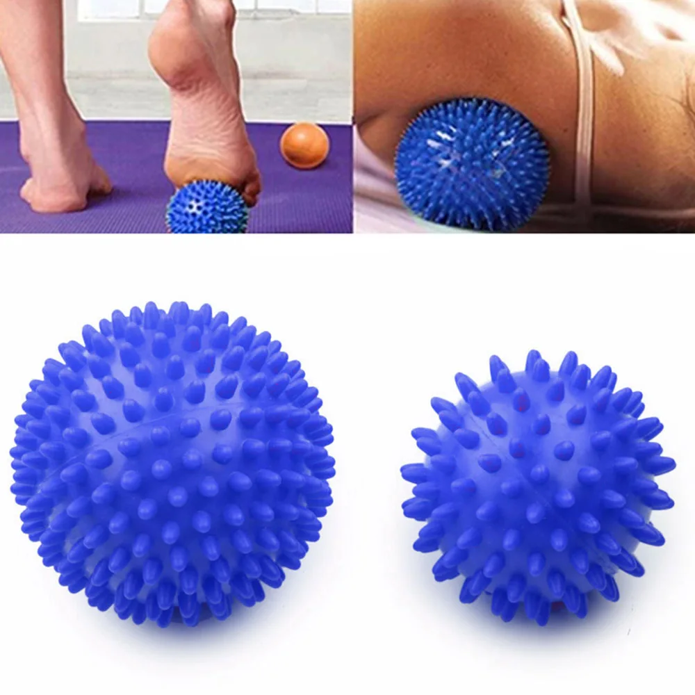 PVC Spiky Massage Ball for Trigger Point Sport Fitness ,Hand Foot Pain Stress Relief ,Fitness Physiotherapy Muscle Relax,2pcs