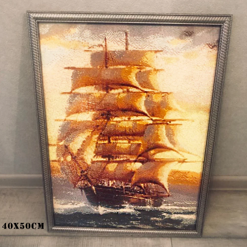 Evershine Diamond Painting Full Drill Square Landscape Sailboat Diamond Embroidery Scenery Cross Stitch Kit Mosaic Bead diamond painting,diamond painting accessories