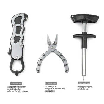 

3pcs/set Fish Lip Grip Fishing Pliers Hook Remover Tackle Set Fish Gripper Pliers Decoupling Device Tools Combo New