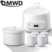 Intelligent Electric Slow Cooker Appointment Timing Food Steamer Ceramic Container Boiler Water Stew Soup Porridge Pot Anti-Dry 1