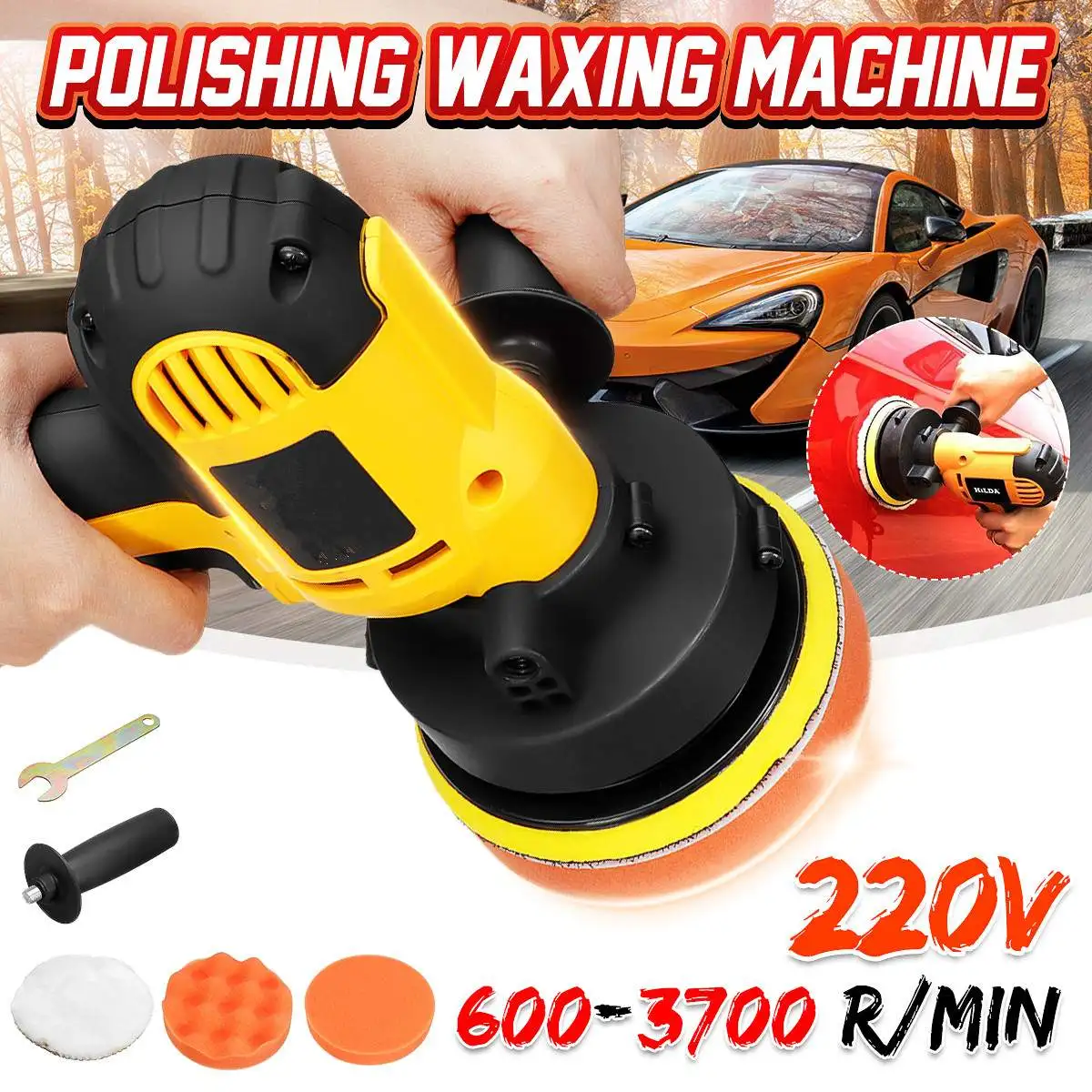 

High-precision Low-noise Car Waxing Tool 220V 700W Polishing and Polishing Machine Car Scratch Repair Sealing Glazing Machine