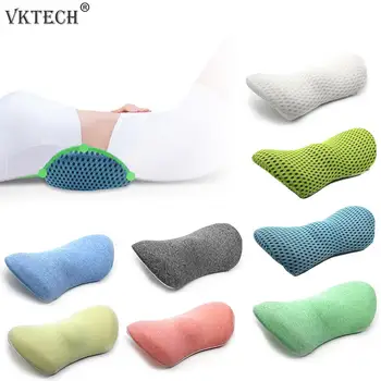 

Slow Rebound Lumbar Pillow Memory Cotton Waist Pillow 4D Mesh Sleeping Car Sofa Lumbar Support Cushion Massager Relieve Pain