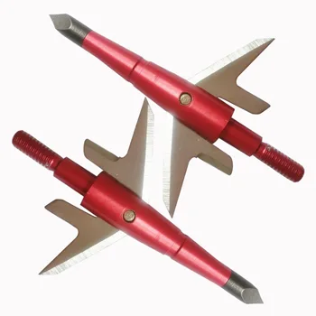 

3pcs 100 Grain Arrowhead Tip Point Telflon Surface Treatment Broadhead Arrow Bow Hunting Beast Arrow Head 2 Blades Free Shipping