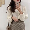 Button Office Lady Women Blouse Long Sleeve Woman Clothes 2020 Summer Tops Korean Fashion Shirts Womens Blouses Chemisier Femme 3