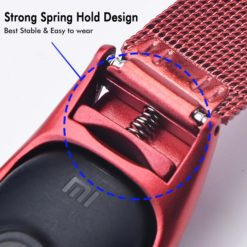 Stainless Steel Strap For XiaoMi Mi Band 4 Metal Straps Mi Band 3 Wrist Strap Miband 3 4 Replaceable Smart watch Belt Bracelet