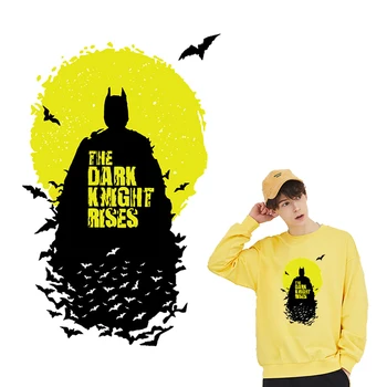 

Batman Patches Heat Transfer Vinyl Sticker Iron On Transfer For Clothes Hippie Hero Patches On Clothing Washable Decoe Badge DIY