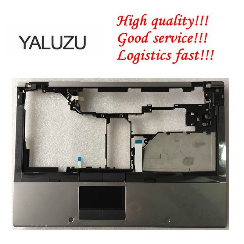 

YALUZU New For HP EliteBook 8440P Palmrest Keyboard Bezel Cover Upper Case Assembly SILVER No fingerprint hole