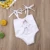 0-3Y Newborn Kids Baby Girl One Piece Swimwear Solid Summer Swimsuit Beachwear Bow-knot Solid Swimsuit Купальник Танкини
