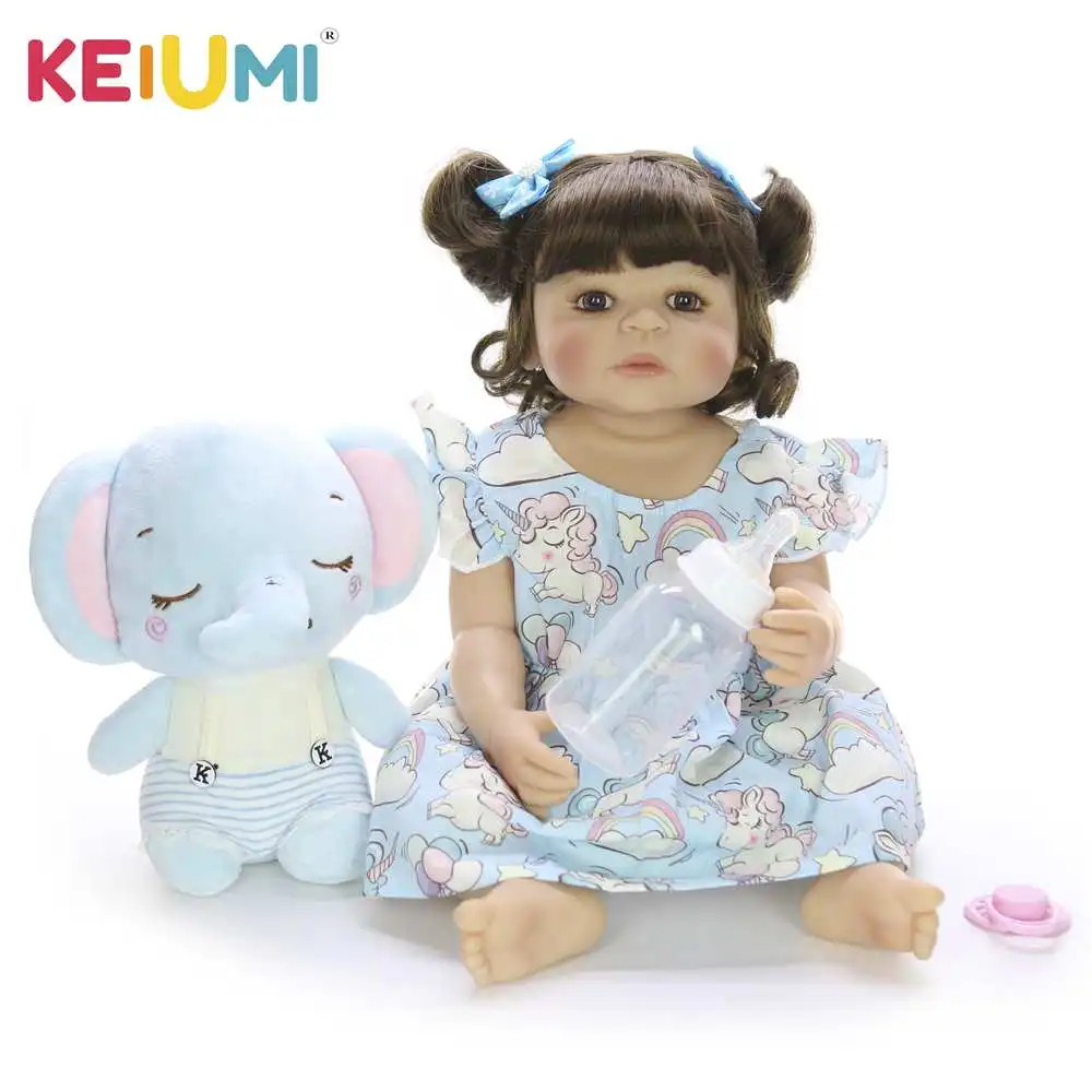 

22'' 55 cm Silicone Full Body Reborn Dolls Fashion Realistic Reborn Boneca Alive Doll For Children's Day Gifts Kids Present