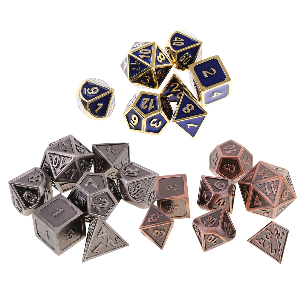 21 шт. D4-D20 многогранные игральные кости для подземелий и драконов настольная игра игрушки