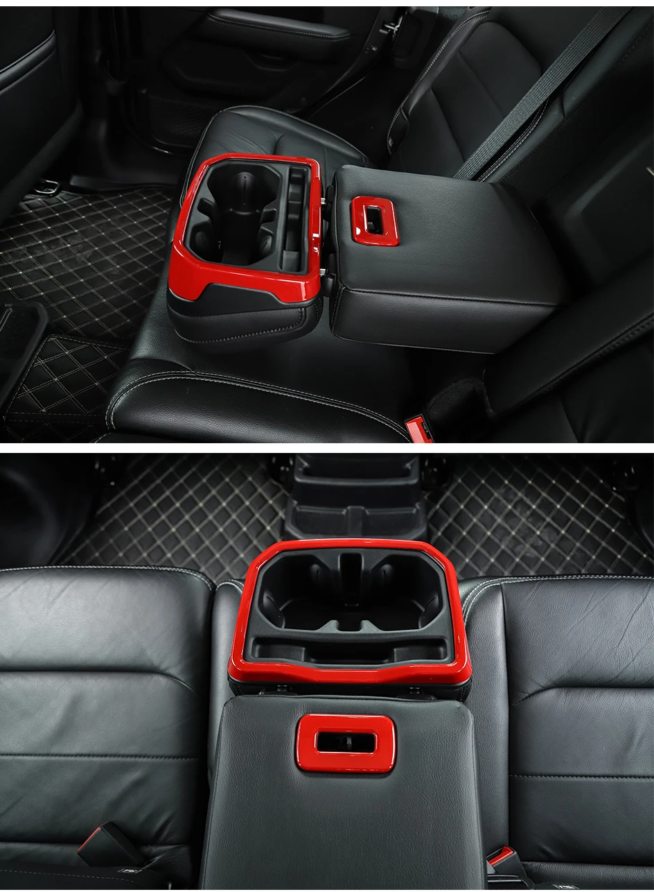 BAWA внутренние молдинги для Jeep Wrangler JL+ задний подлокотник подстаканник Декор Рамка аксессуары для Jeep Wrangler JL