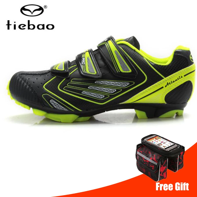 TIEBAO/Профессиональная обувь для велоспорта; Sapatilha Ciclismo; Mtb; мужские кроссовки; chaussure vtt; обувь для горного велосипеда с самоблокирующимся верхом - Цвет: B1521-G