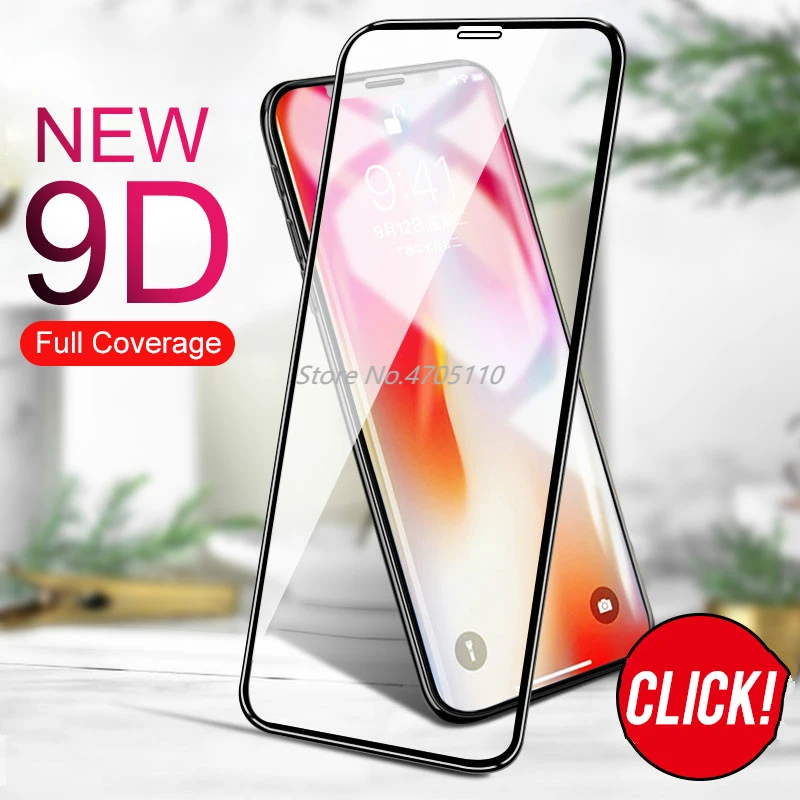 9D закаленное стекло для IPhone 8 7 6 6S Plus X защитная пленка экрана X|Защитные стёкла и