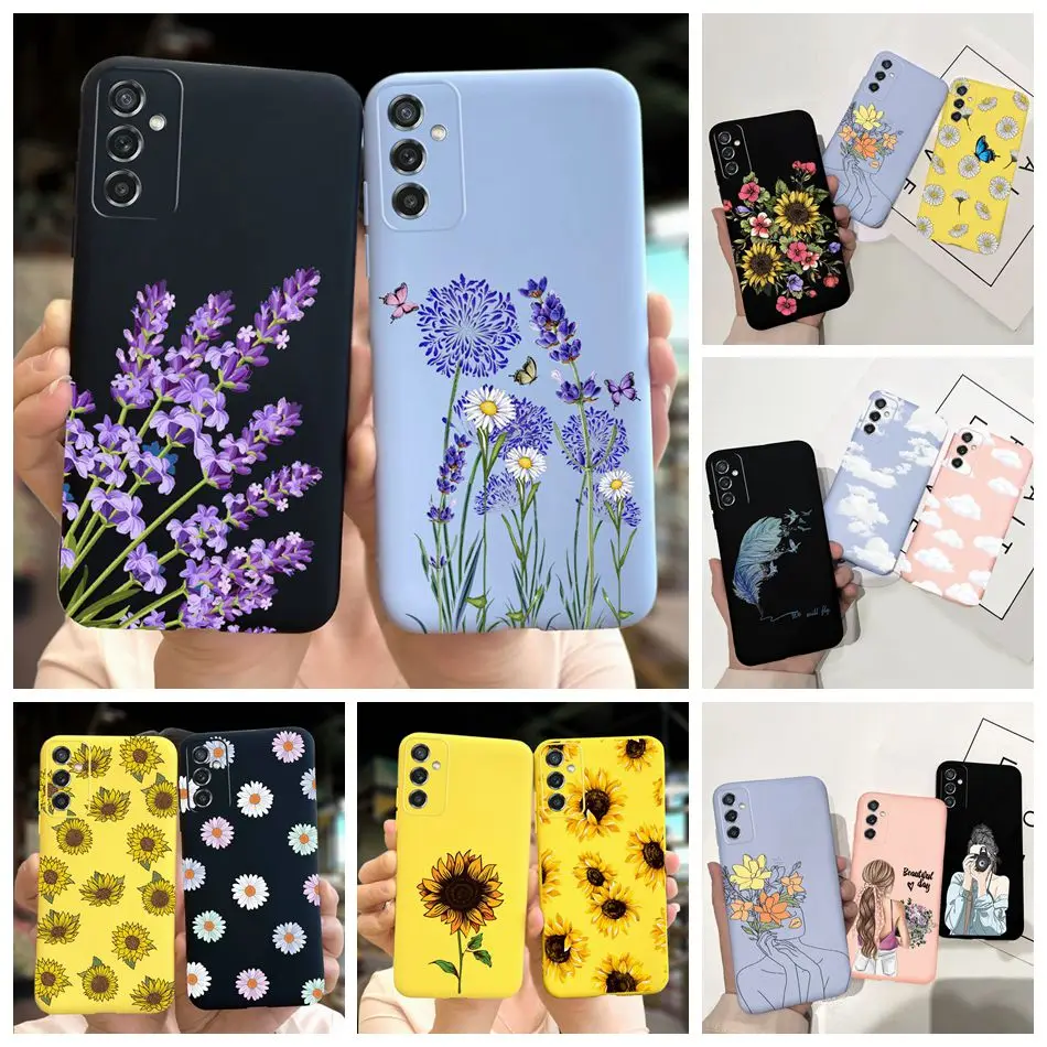 Custodia Per Telefono Lavanda Girasole Per Samsung Galaxy M52 5G Custodia Morbida In Silicone Tpu Cover Posteriore Per Samsung M 52 M52 A52S A52 S A52