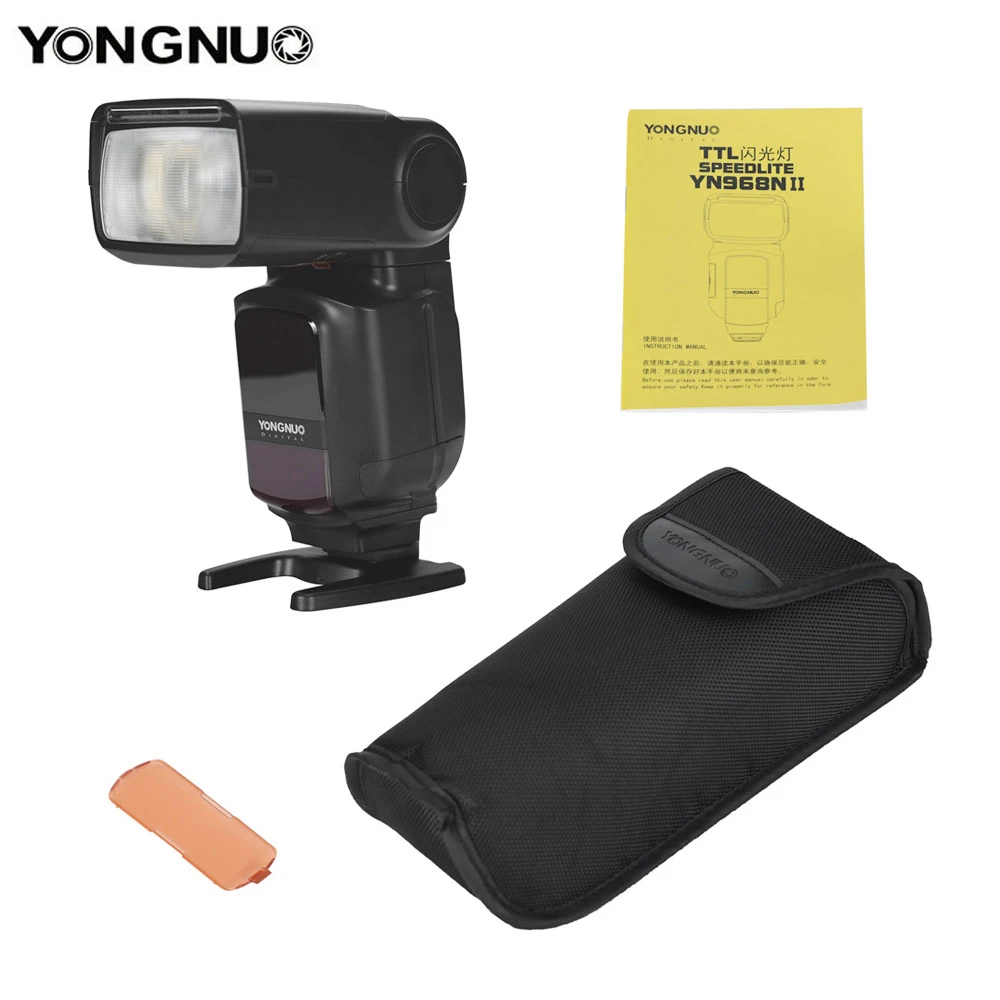 YONGNUO YN968N II Вспышка Speedlite для Canon Nikon DSLR Совместимость с YN622N YN560 Беспроводной ttl Speedlite 1/8000 светодиодный светильник