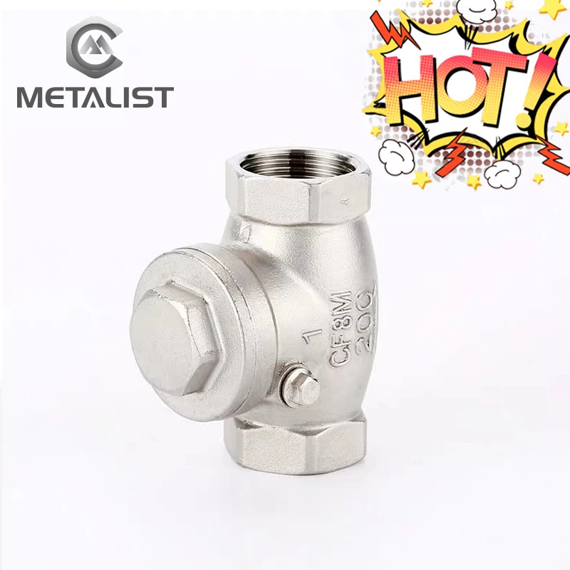 Металлист BSPT 1/" DN15 резьбовой обратный клапан 200Psi из нержавеющей стали SS316 женский обратный клапан