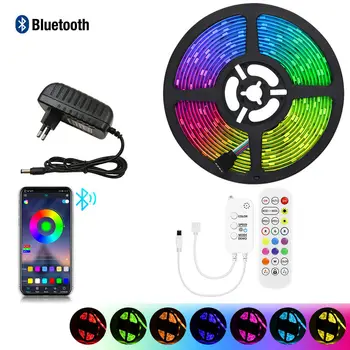 

Bluetooth LED Strip Light 5M 10M 15M 20M RGB 5050 SMD Flexible Ribbon Waterproof Led Strip 12V Bluetooth Control Led Tape Light