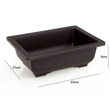 

1PC Plastic Flower Pots Rectangle Vase Succulent Plant Bowl Pot Balcony Bonsai Basin Flowerpot Nursery Pots Garden Planters