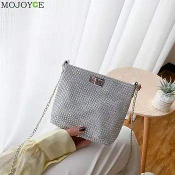 

Creative Design Rhinestone Shoulder Bags Classic Texture Chic Ladies Elegant Chain Purse Evening Party Clutch Handbag