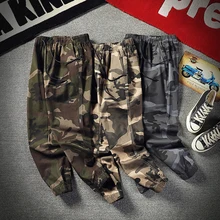Уличная одежда в стиле хип-хоп; мужские повседневные брюки-карго для бега; камуфляжные тренировочные брюки; нейтральные модные брюки; Pantalones Hombre