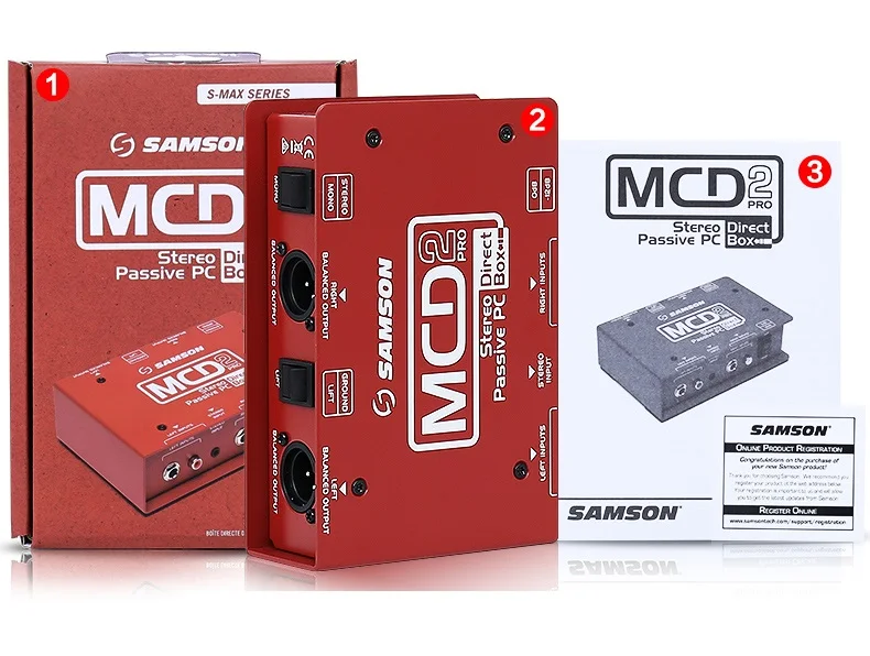 S. Max серия SAMSON MCD2 PRO стерео пассивный ПК прямая коробка запись сценическая одноблочная Гитара Эффект DI Box