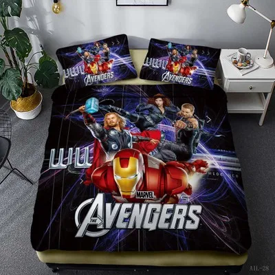 I Комплект постельного белья с 3D принтом Marvel для мальчиков и девочек, с изображением Человека-паука, Капитана Америки, пододеяльник, Комплект постельного белья, постельное белье - Цвет: I