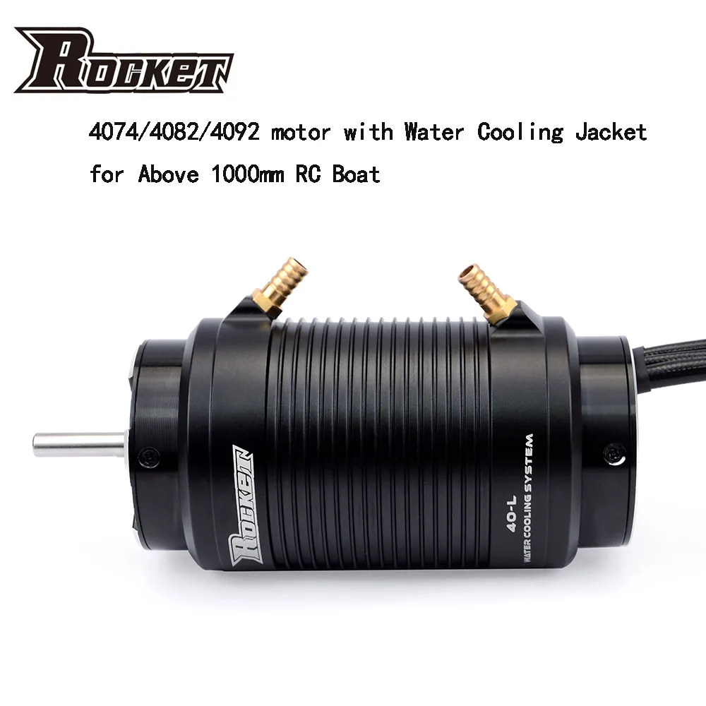 US $52.49 Rocket 4074 4082 4092 1900KV 1600KV 1520KV 1250KV 2250KV 1700KV Brushless Motor Water Cooling Jacket for 1000mmor Above RC Car